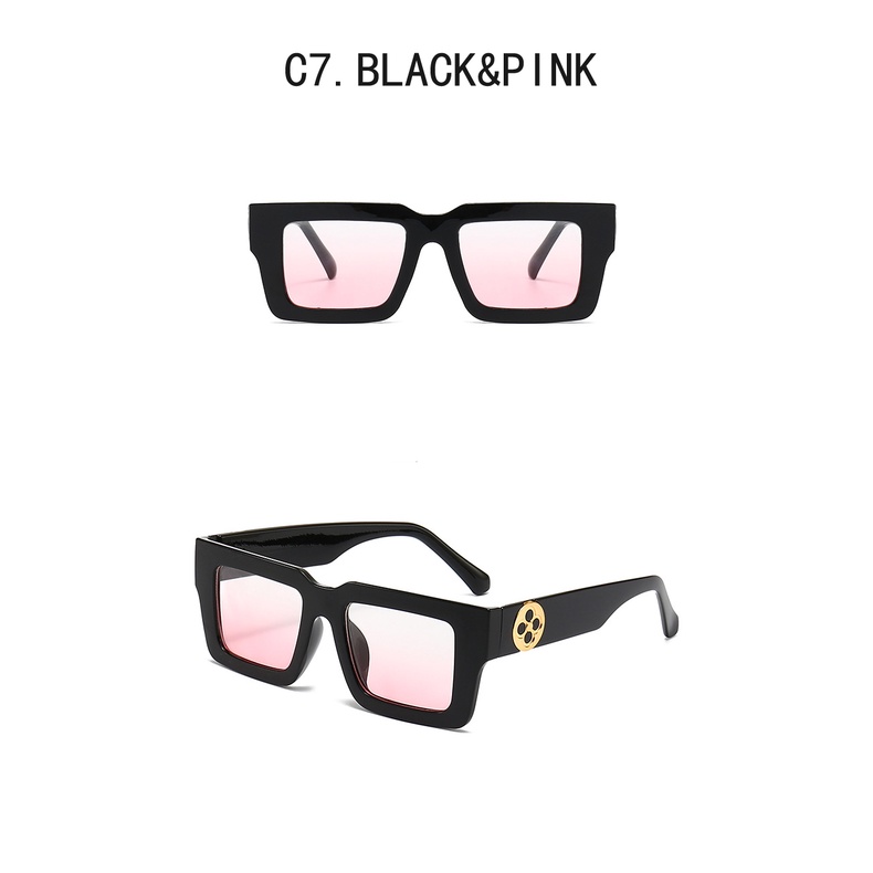 Kacamata Hitam Pelindung UV Bingkai Tebal Persegi Gaya Retro Eropa Amerika Untuk Pria Dan Wanita 2022