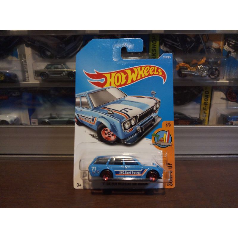 Hot Wheels 71 Datsun Bluebird 510 Wagon Blue