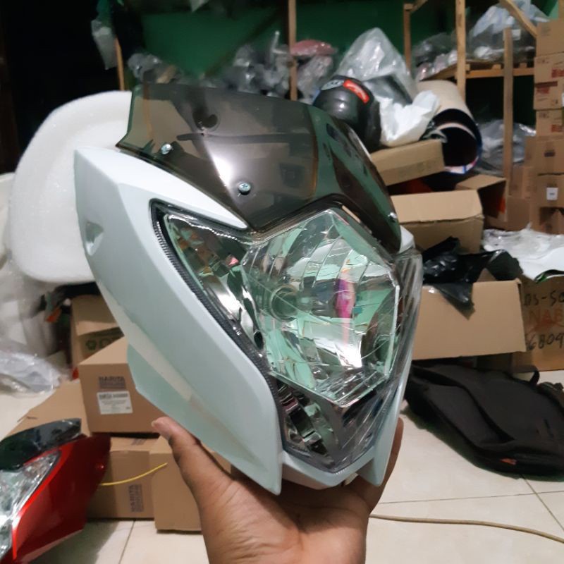 Batok kepala reflektor lampu depan satria fu 150 facelift tahun 2014