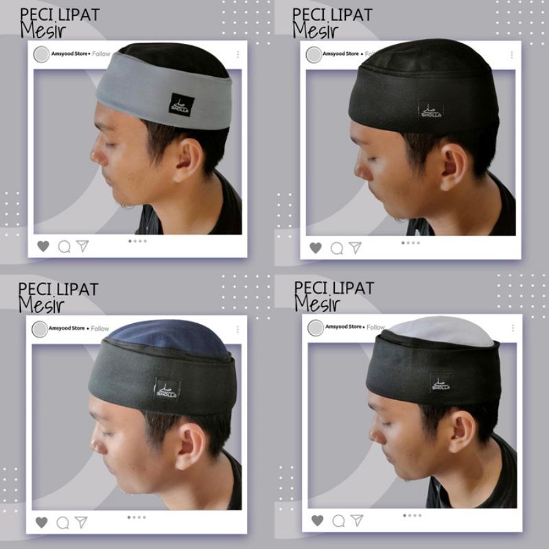 Peci Lipat Sholla /Kopiah Lipat Mesir Dewasa / Peci Lipat Mesir Dewasa / Peci Mesir Lipat Dewasa Ori