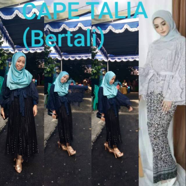 Cape Talia Bertali / Batwing Cape Tali Brokat Renda