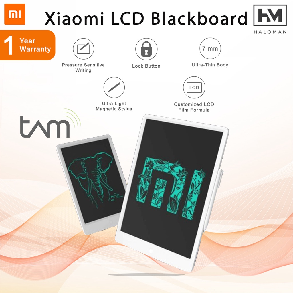 

XIAOMI Mijia LCD Blackboard Writing Digital Drawing Tablet Papan Gambar 13.5 Inch With Pen