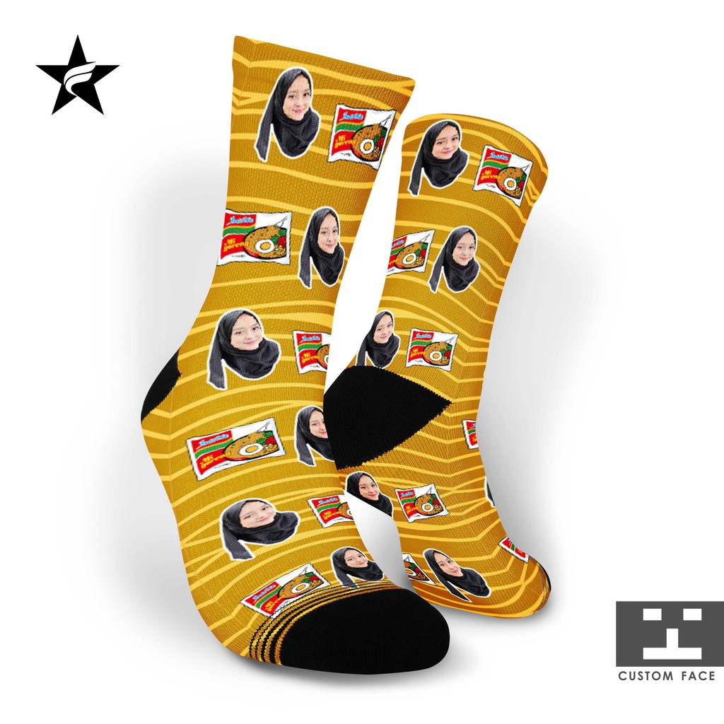 Kaos Kaki Custom Wajah Lucu - Starfight Indonesia