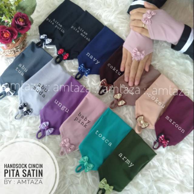 [BISA COD] Handsock Cincin Pita Satin Premium by Amtaza | manset cincin pita amtaza | handsock cincin pita amtaza