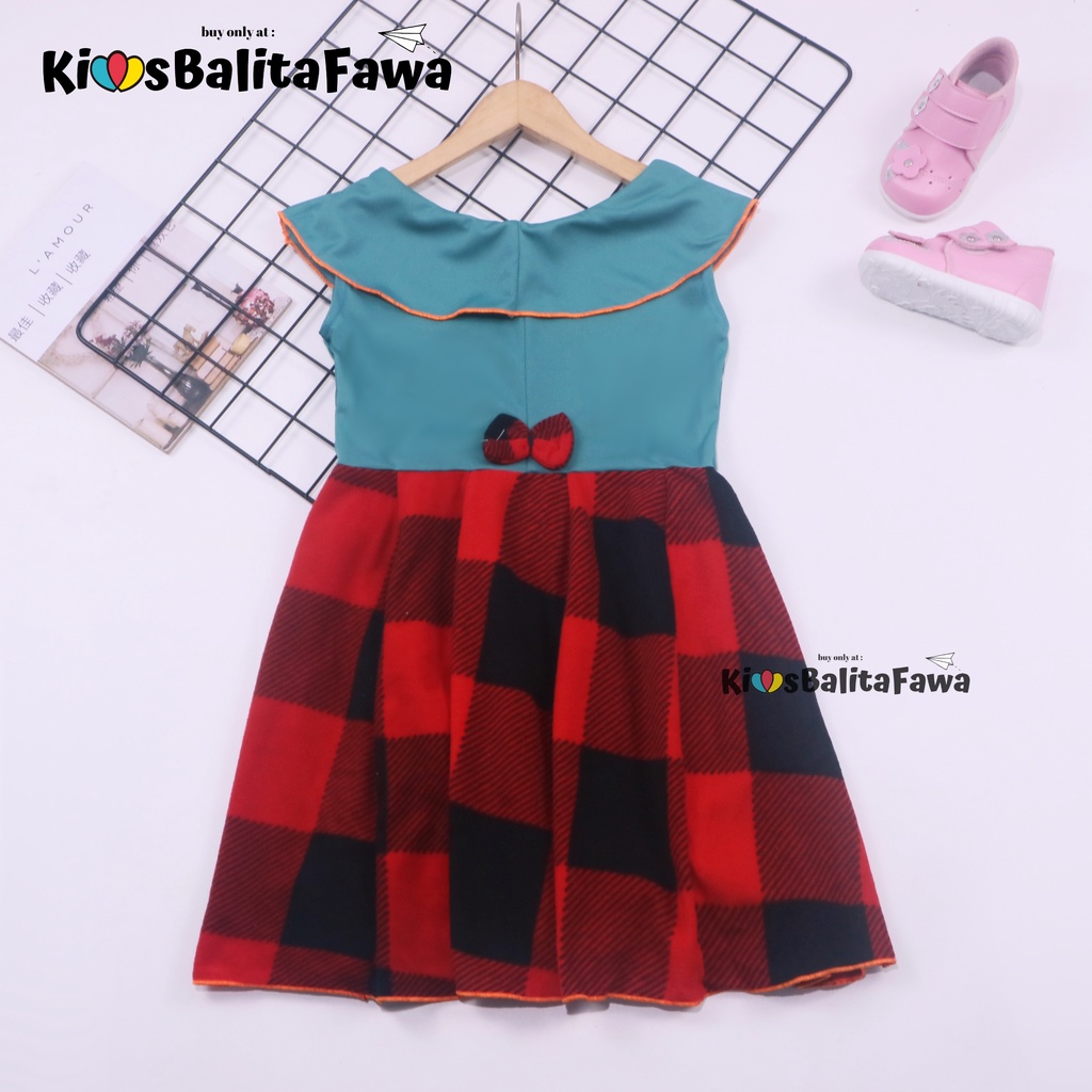 (BLUDRU FLANEL) Dress Cantika uk 4-5 Tahun / Baju Anak Perempuan Harian Yukensi Murah Grosir
