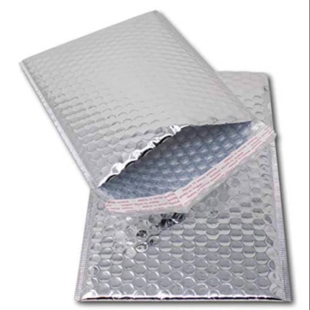 

Amplop bubble wrap 10x12 lapisan alumunium foil murni