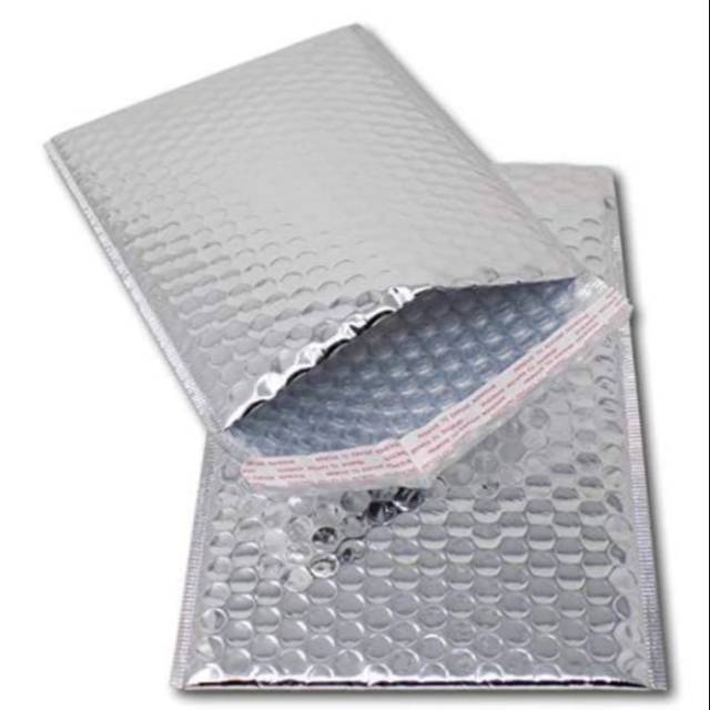 Amplop bubble wrap 10x12 lapisan alumunium foil murni