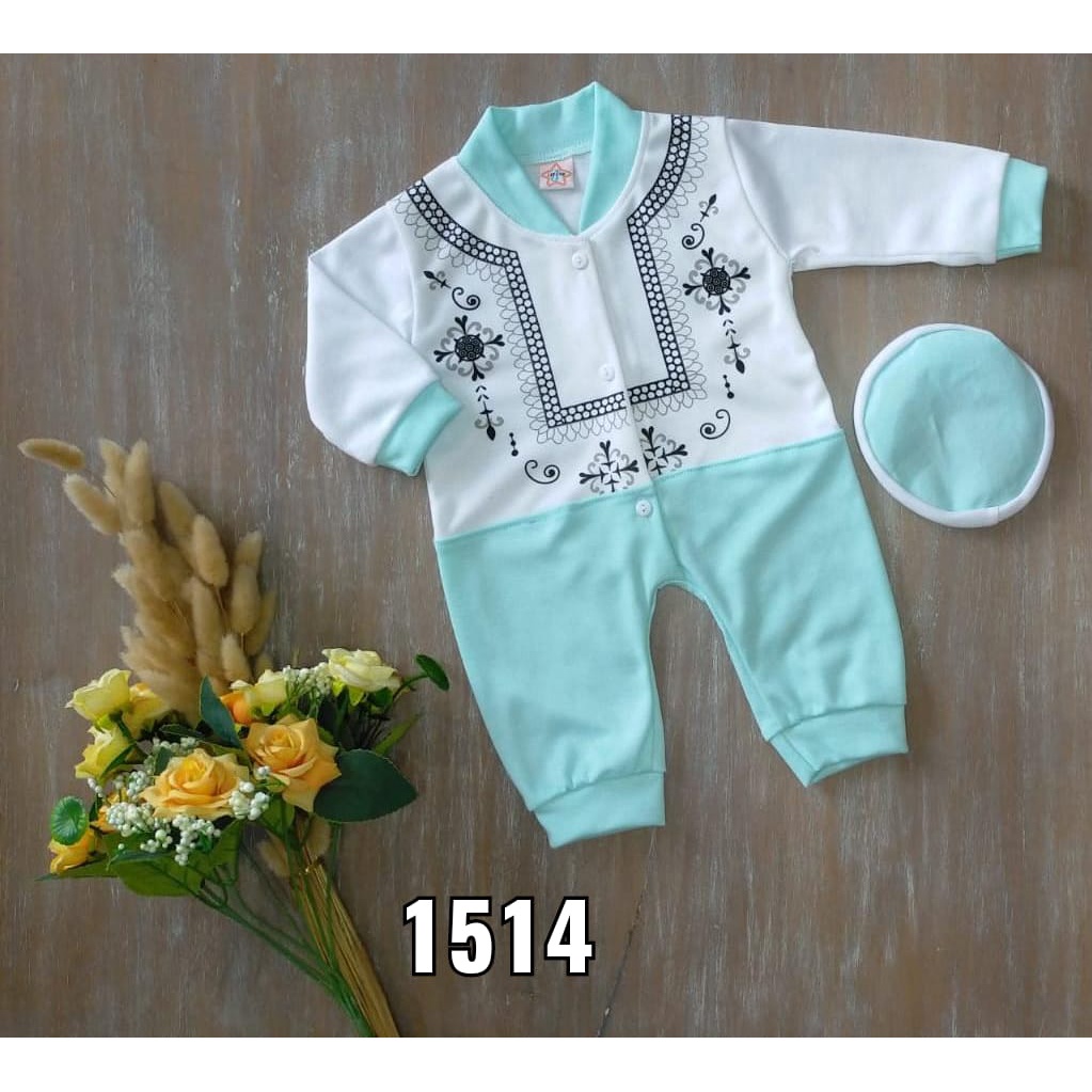 Babysmart - Baju Koko/Muslim+Kopiah/Peci Anak/Bayi Laki-Laki JUMPER/Hansop/Romper LITTLE 1514 SNI 0-6 bulan