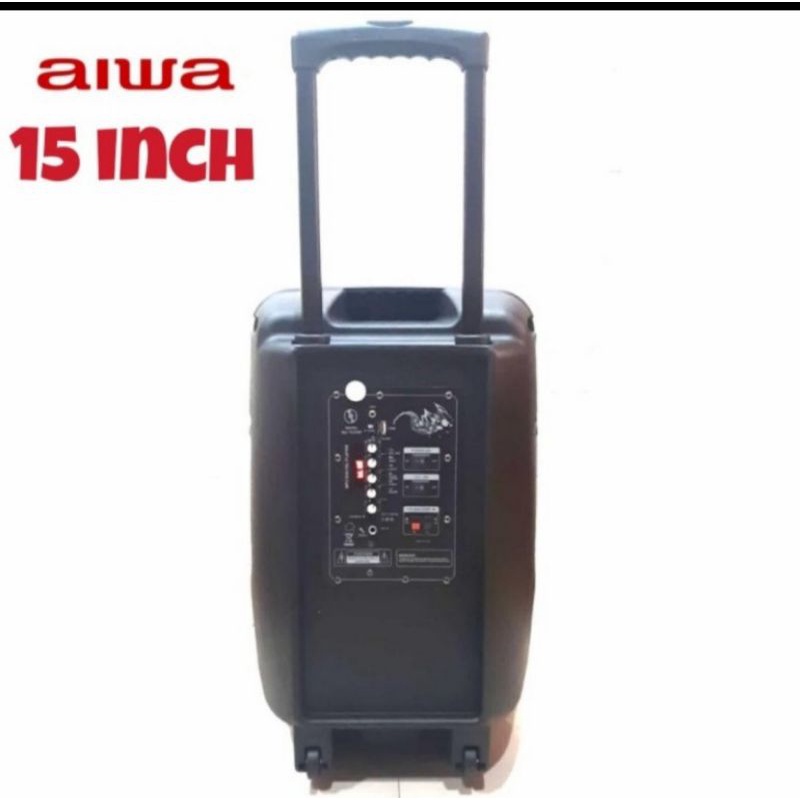 Speaker Portable Aiwa 15 Inch Bluetooth Usb Cocok Buat Meeting Karaoke Di Smart Tv