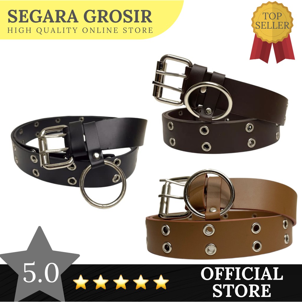 TALI PINGGANG SABUK GESPER FASHION MODIS TERMURAH DOUBLE RING CEWEK HADIAH ULANG TAHUN PREMIUM BLACK HITAM  WOMEN BELT TERMURAH GROSIR ORIGINAL BRANDED IKAT PINGGANG MODIS FASHION IKAT PINGGANG WANITA WOMEN BELT DOUBLE RING PREMIUM GESPER LEATHER KULIT