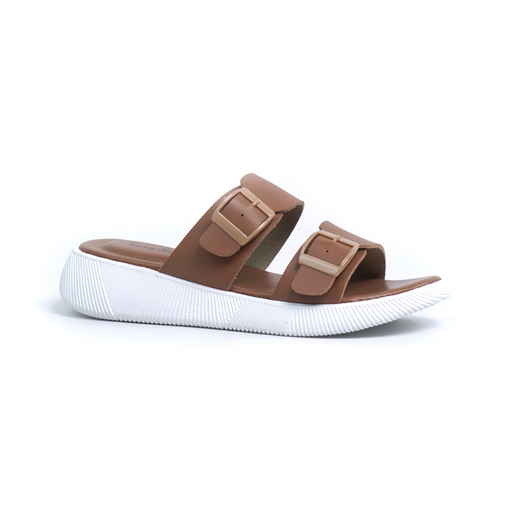 Harga Promo Sarasara JEAN Sandal Birken Wanita Kekinian Terbaru Murah-brown