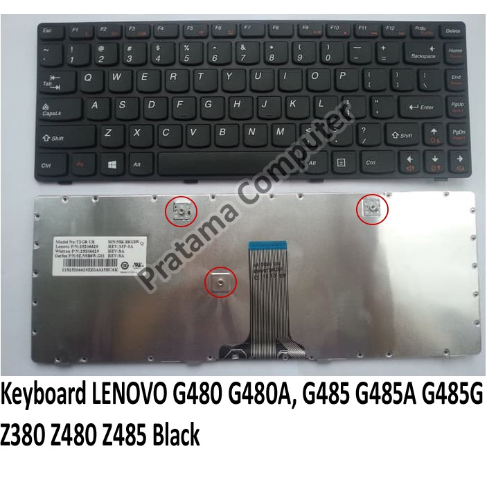 Keyboard LENOVO G480 G480A G485 G485A G485G Z380 Z480 Z485 Black