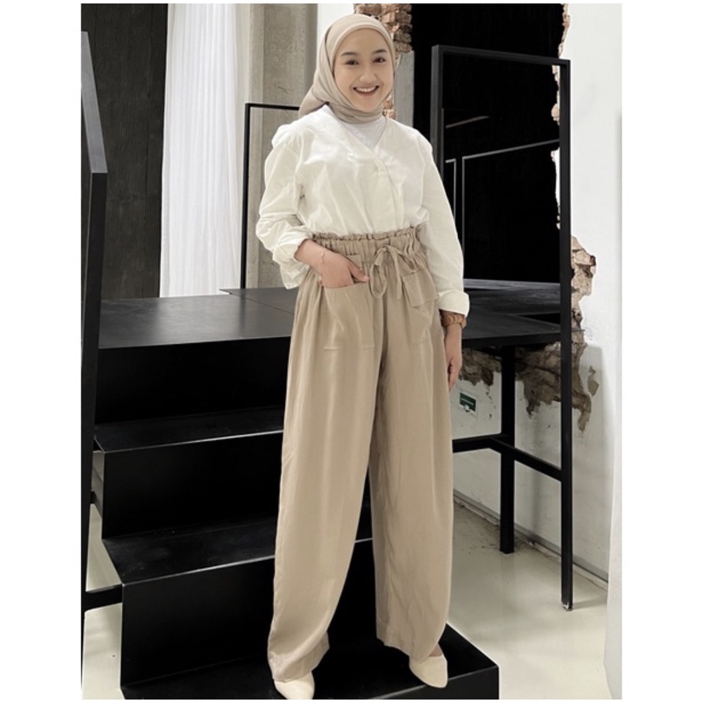 kulot wanita/ celana kullot wanita Luna pants kulot highwaits