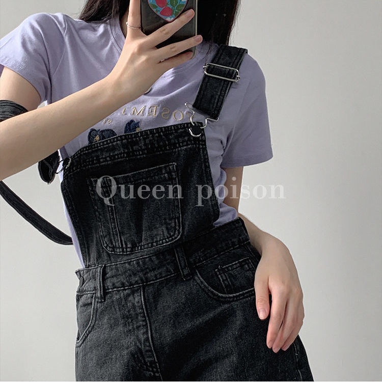 Suhao Fashion Kecil Tinggi Pinggang Denim Celana Panjang Musim Panas Slim Lurus Celana Panjang Santai Kaki Lebar Hot Pants