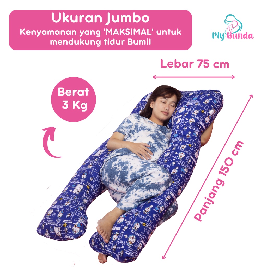 Bantal Bumil dan Menyusui untuk Kasur Ibu Hamil Jenis Bantal Hamil Jumbo Premium dengan Desain Bantal Ibu Hamil Tidur Jumbo yang Sangat Nyaman untuk Jadi Guling Ibu Hamil - Motif BB12