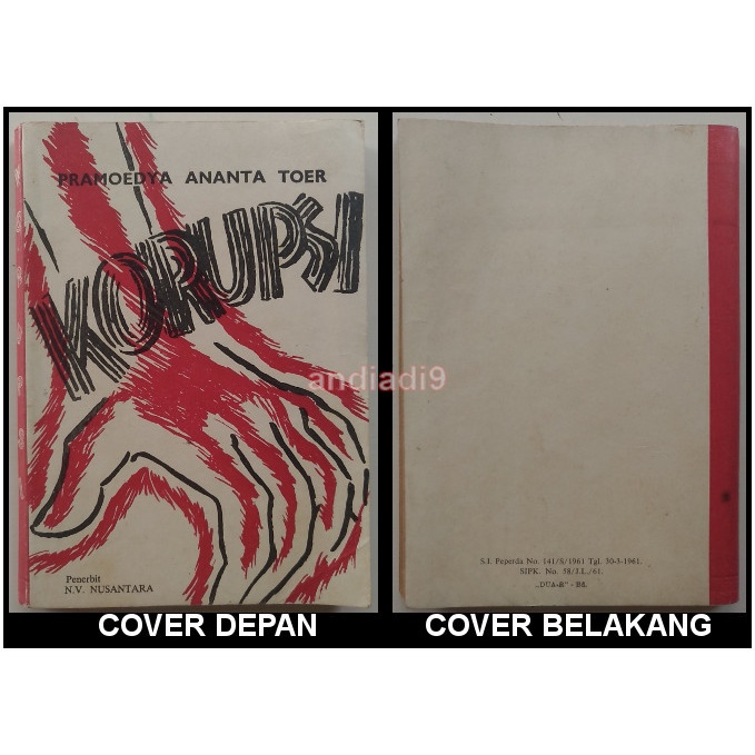 KORUPSI 1961 - PRAMOEDYA ANANTA TOER original