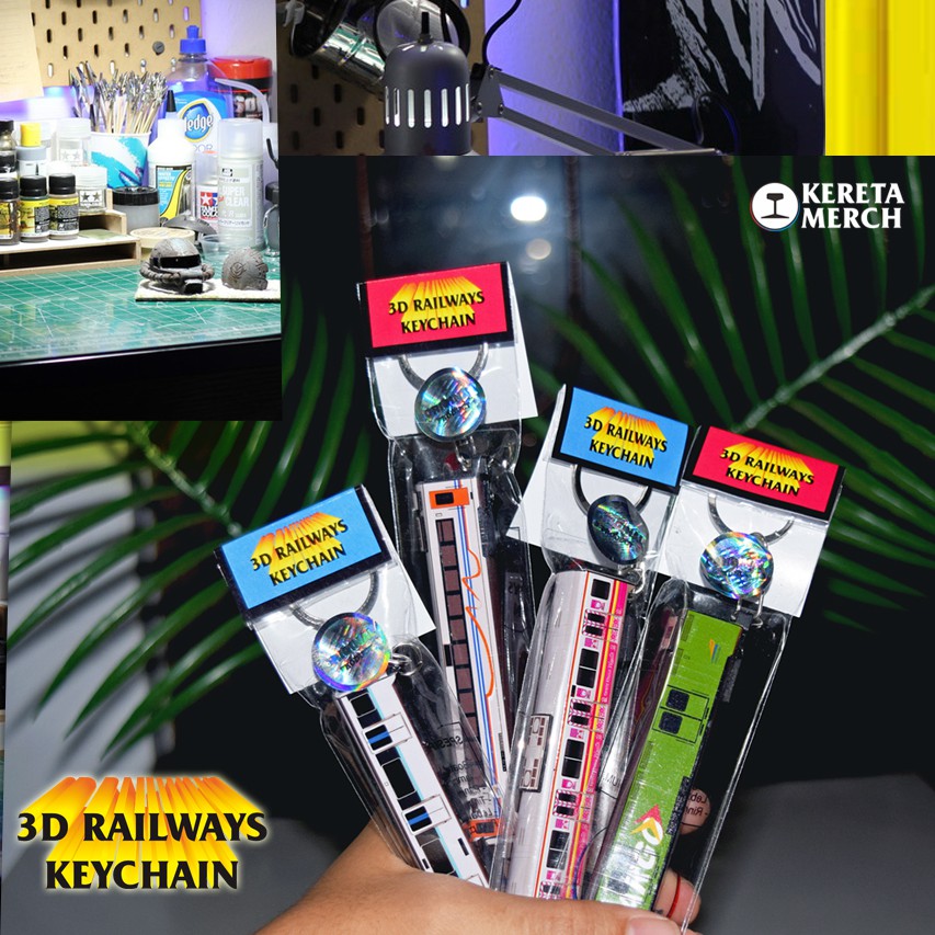 MINIATUR KERETA API GANTUNGAN KUNCI UNIK KECYHAIN DIECAST MAKET MINIATURE 3D GANCI MAINAN-2