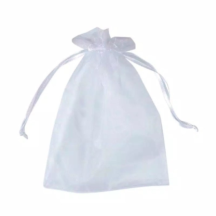 

NEW Organza Bag 13x18, Souvenir Pouch, Gift Jewelry Packaging Bag - Putih
