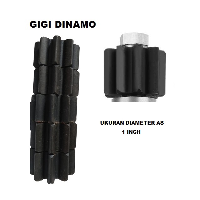 Gear gigi dinamo untuk kincir tambak non gearbox