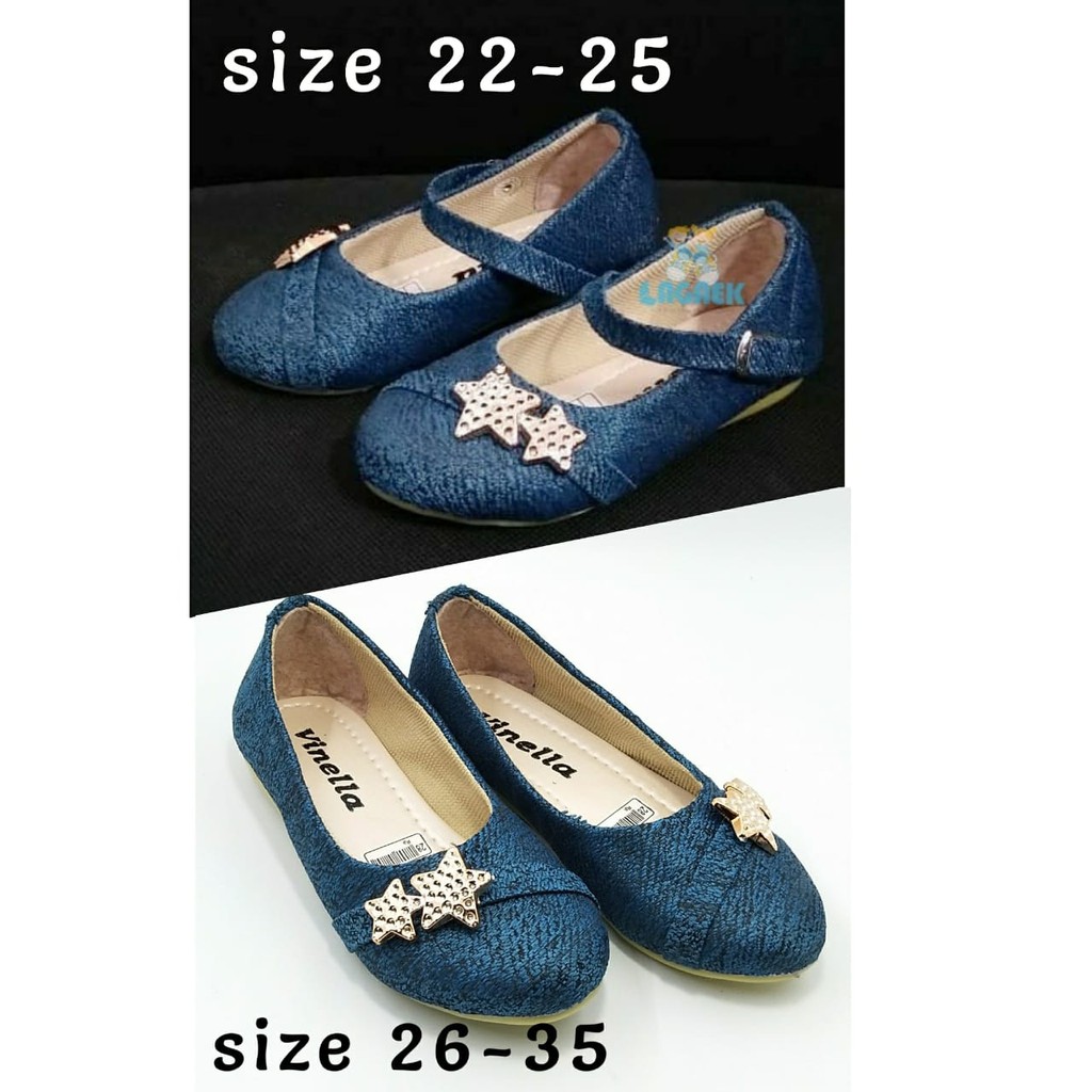 Sepatu Anak Perempuan Usia 1 2 6 Tahun BIRU Size 22 - 35 - Sepatu Pesta Anak Perempuan Casual