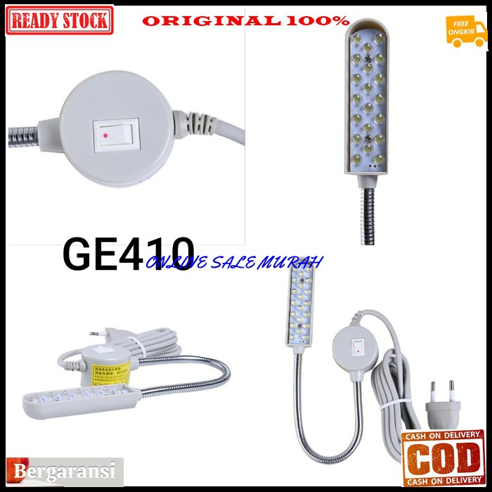 G410 Lampu belajar spiral lamp baca magnet led light power terang saklar mesin fleksibel belalai lentur lamp emergency bohlam penerangan hias G410  Senter gantung sorot dinding besi magnetic hias  Lampu Mesin LED 20 Titik Model Belalai Magnet  Ti