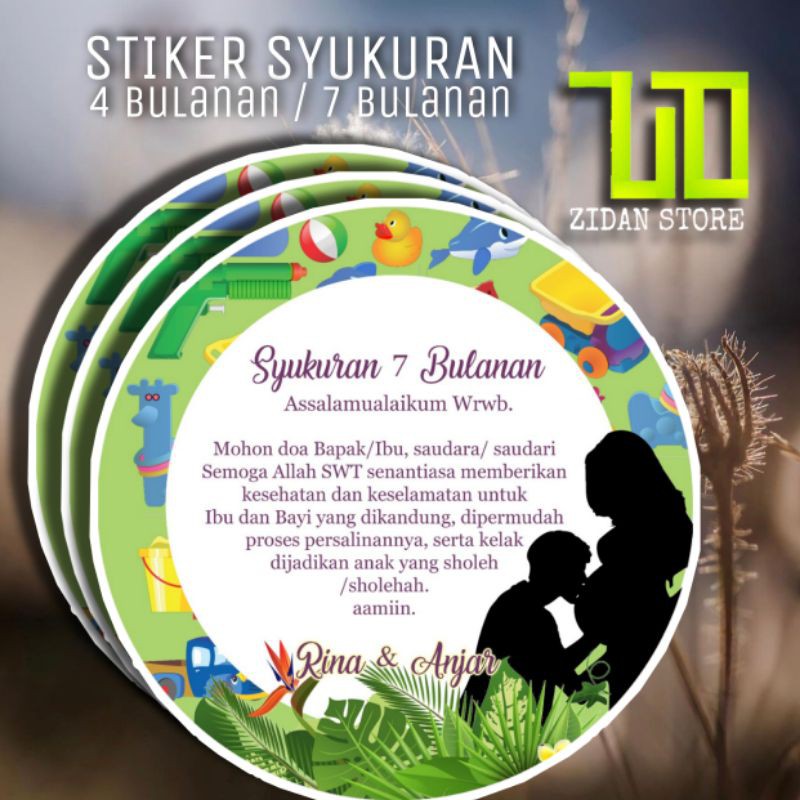 

STIKER SYUKURAN 4 BULANAN / 7 BULANAN (KODE SH-001)