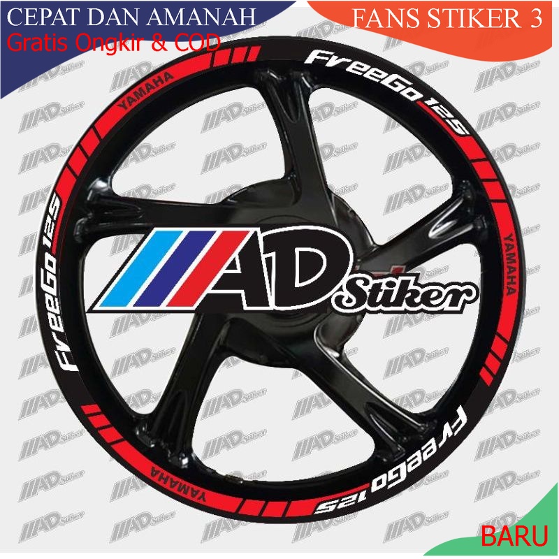 BARU CUTTING STICKER LIST VELG YAMAHA FREEGO