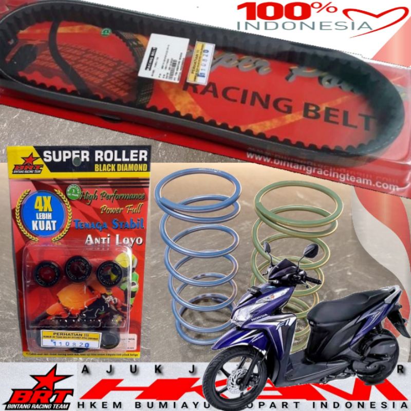 PAKET UPGRADE BRT CVT VANBELT VARIO 125 OLD 125/150 LED ROLLER RACING 11 15 16 17 18 GRAM PERCVT CLD
