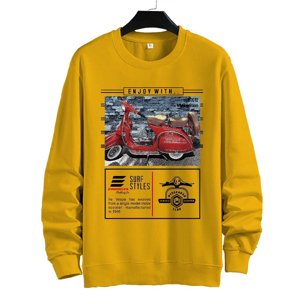 SWEATER UNISEX (ENJOY WITH VESPA )PRIA DAN WANITA  SWEATER JUMBO