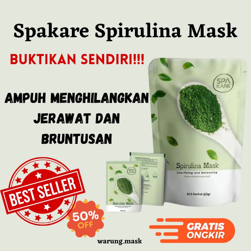 Masker Wajah Spakare Spirulina Mask Premium Quality