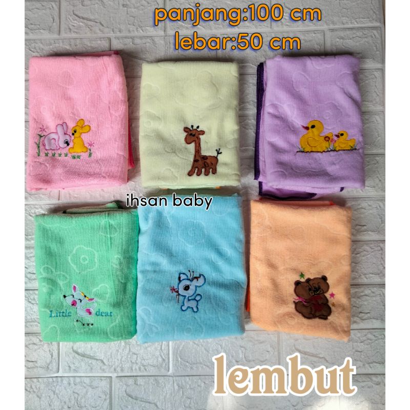 handuk bayi ukuran 100x50 cm