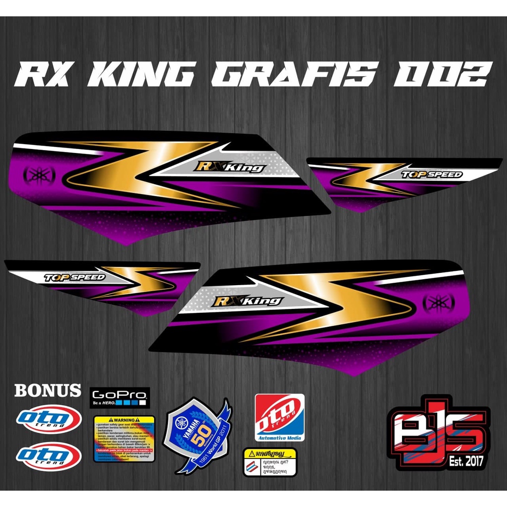 Striping rx king - setiker stiker sticker list variasi yamaha RX KING RX king grafis 002