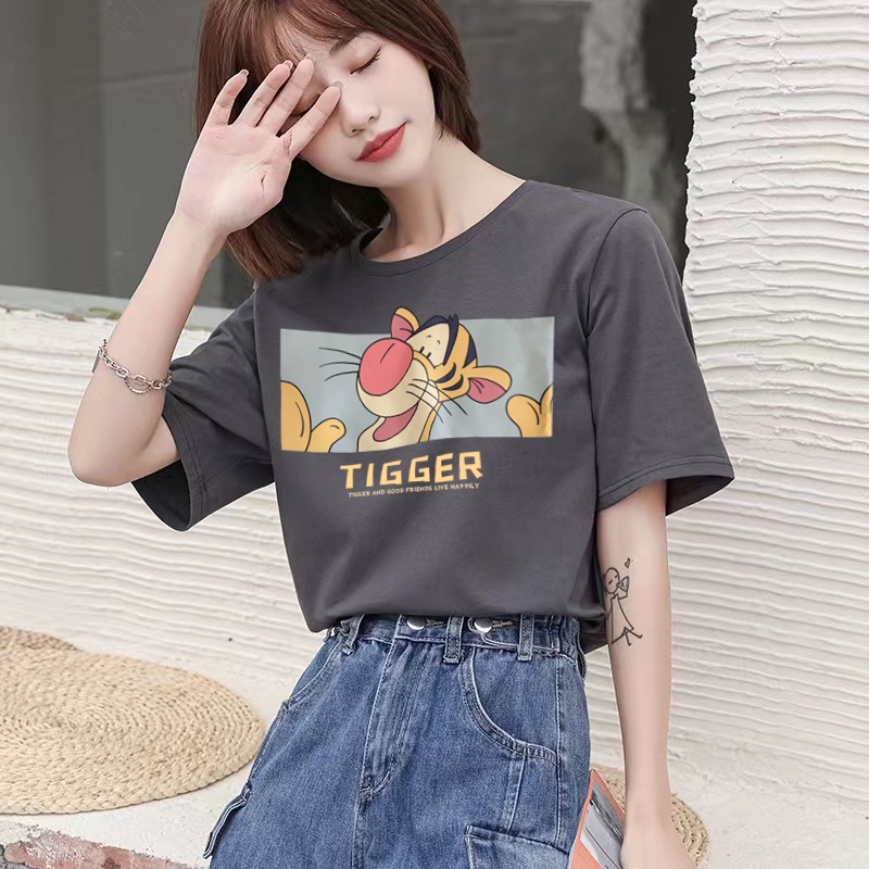 Fashion Kaos Wanita Premium\ T-shirt Ceria Imut Tee Cewe Import\Buju Atasan Cewe Oversize（realpict）