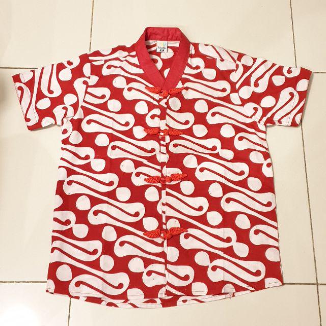 Pop Kidswear   - Wang Cheongsam Batik Shirt - Kemeja Anak Laki Laki Imlek Cny Sinciah