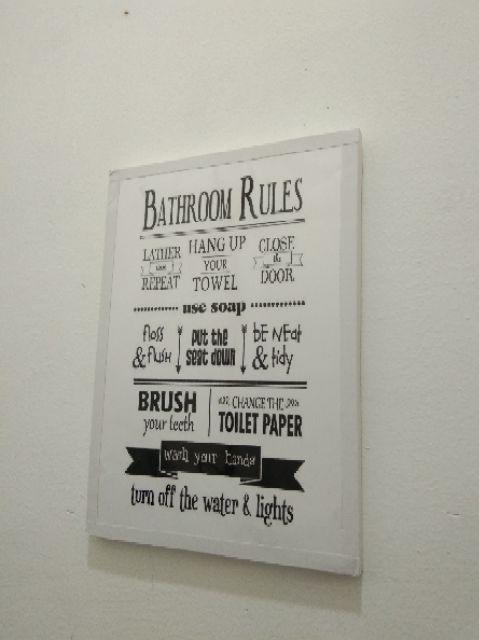 Wall Decor - Bathroom And Laundry Series Hiasan Pajangan Dinding Shabby Chic 1 Buah