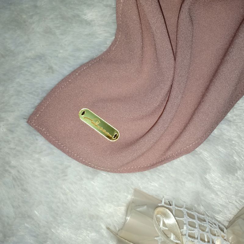 AKHWAT COLLECTIONS | PASHMINA DIAMOND CREPE ITALIANO 200X70 CM | FREE GIFT | JUMBO | PASHMINA VIRAL-Coklat Susu