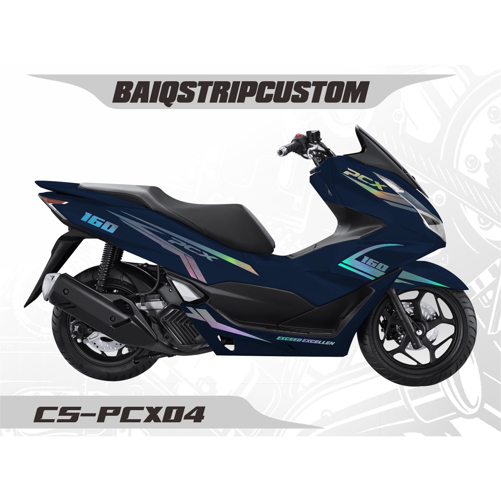 Striping cutting Honda PCX 160- Skotlet Sticker Lis MOTOR BLUE Variasi Cutting Sticker PCX04
