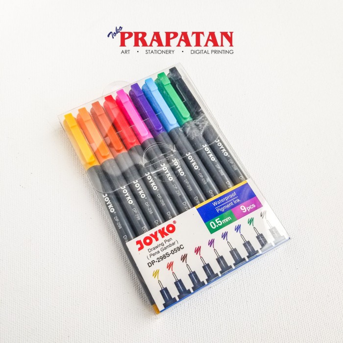 

Pendrawing- Joyko Drawing Pen 0.5Mm 9 Pcs Dp-298S-059C -Drawing-Pen.