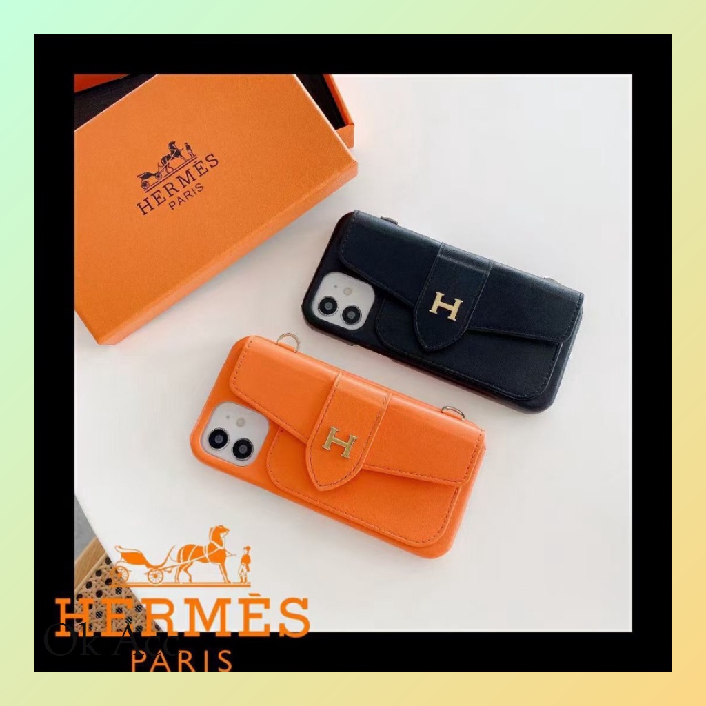 Jual Case Tas Orange Iphone X Xs Xr Max 11 12 13 Pro Max tali panjang sepinggang bahu FH37