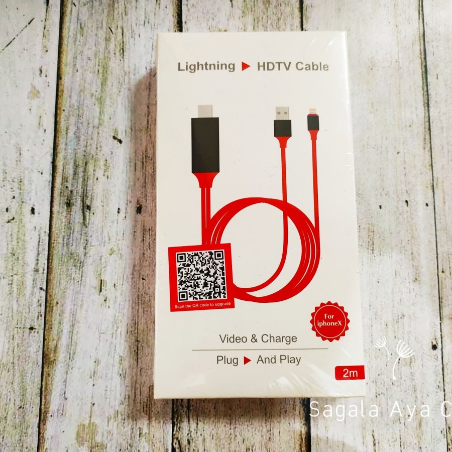 Kabel MHL Lightning Converter Iphone Ipad ke TV 2 Meter