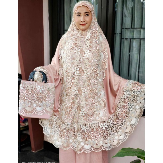 COD MUKENA KEJORA 2 TONE MUKENA TANPA SWAROSKI HANTARAN JUMBO SIZE  TAS RENDA 2 TONE FASHION WANITA MUSLIMAH