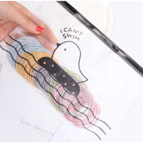 OSM JKT - F705 Ikat Rambut Karet Polos Elastis Gaya Korea / Karet Gelang / Kuciran Rambut Wanita 100-Pastel