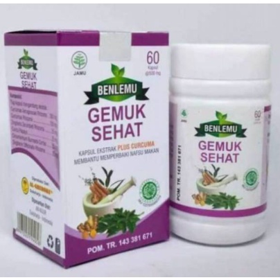 GEMUK BADAN Obat herbal khasiat ampuh kapsul gemuk sehat untuk menambah berat badan alami berkualitas original