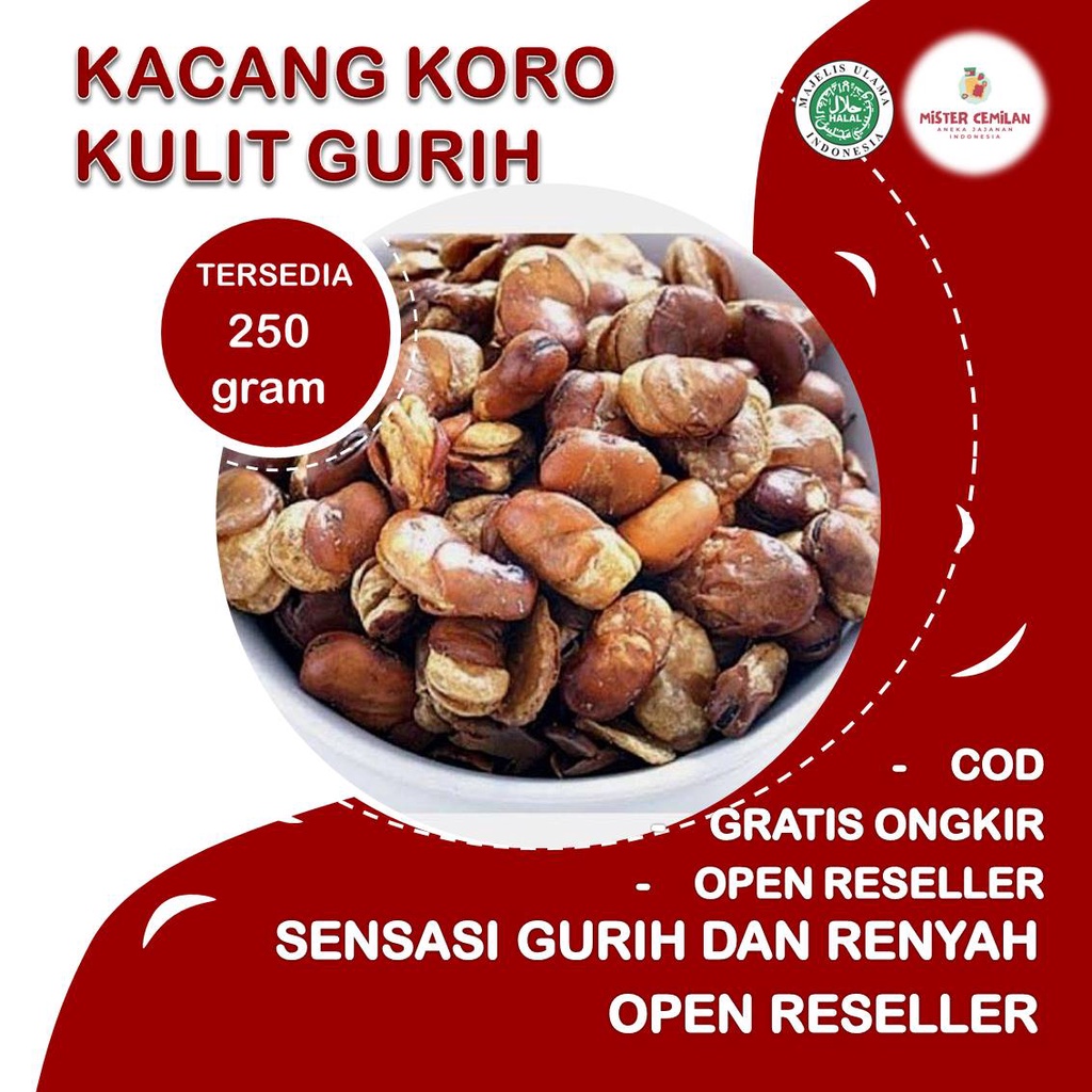 

250GRAM KACANG KORO KULIT BY.MISTER CEMILAN