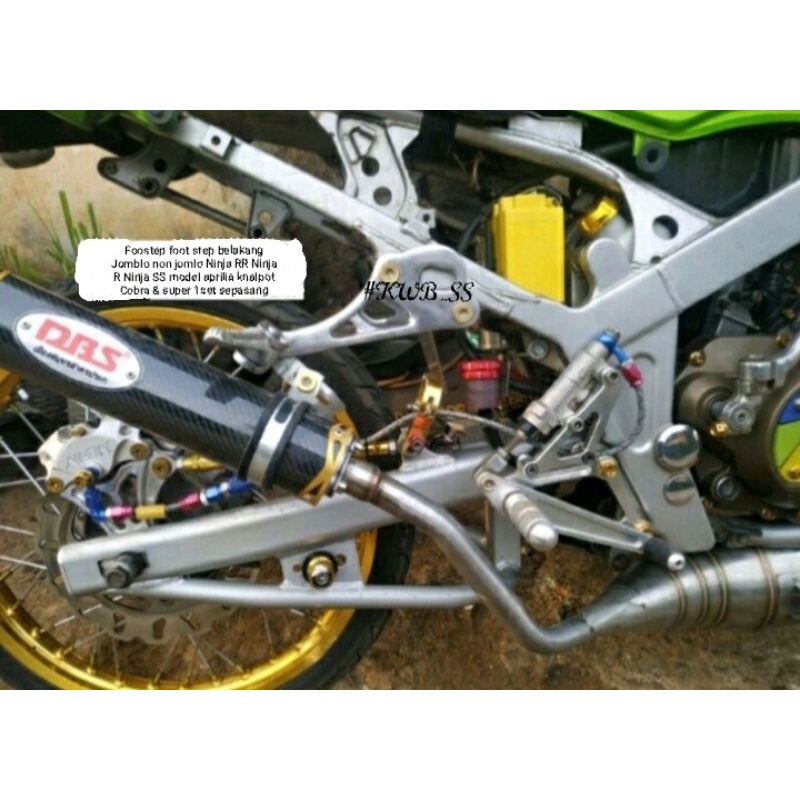Postep ninja r non jomblo step Ninja R non jomblo knalpot cobra foot step belakang ninja power footstep non jomblo Ninja R Ninja R Ninja Rmodel aprilia knalpot Cobra &amp; super 1set sepasang