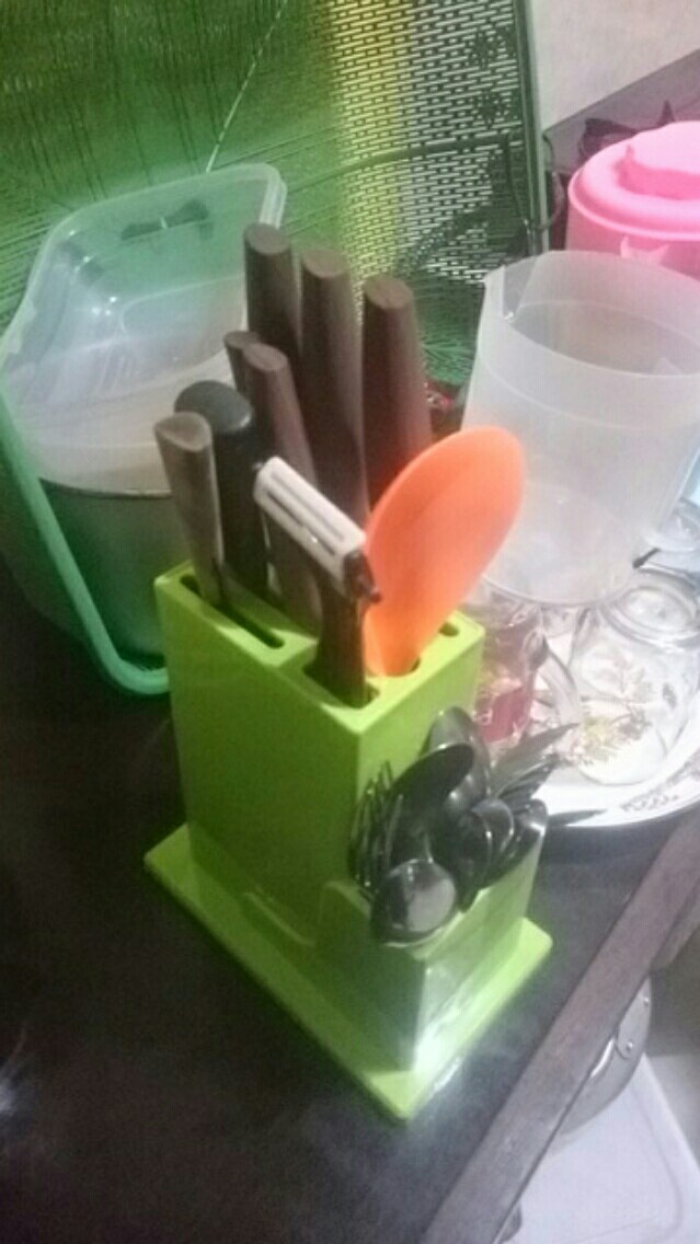 Anekahouseware Tempat Pisau Dapur Plastik Golden Sunkist Tp 1090