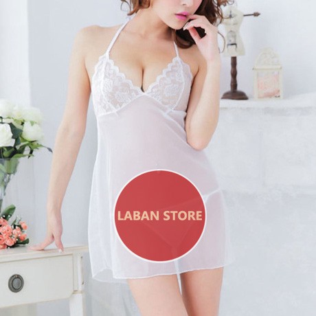 PROMO  BISA COD Baju Lingerie Tidur Wanita Seksi Putih