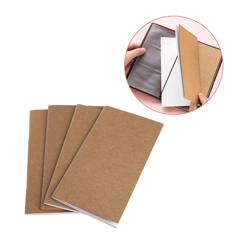 Mary Kraft Paper Notebook Buku Akun Dot Jurnal Diary Memo Blank Halaman Alat Tulis