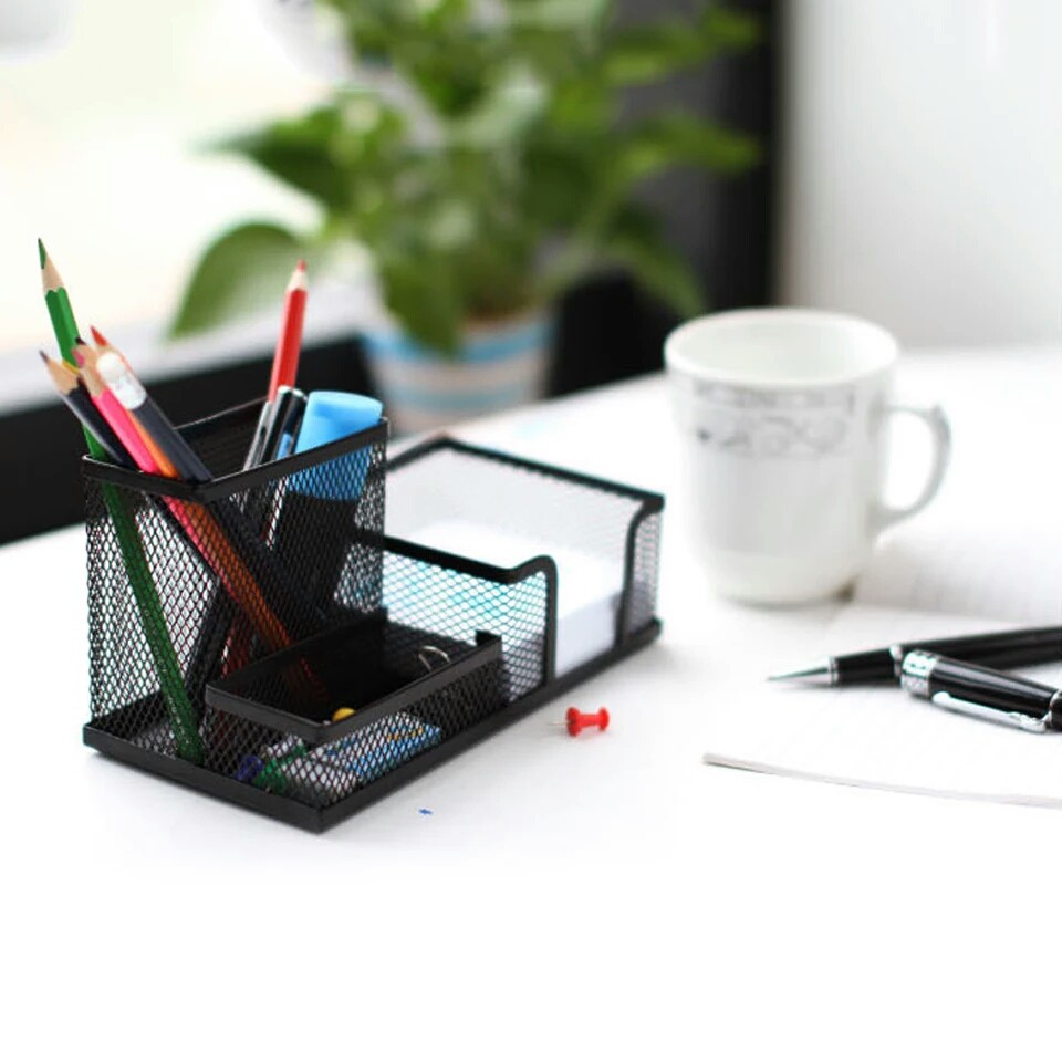 

Memo Pen Holder Tempat Pena & Alat Tulis meja Kantor - Desktop Stationery Sekolah - Desk Set pensil