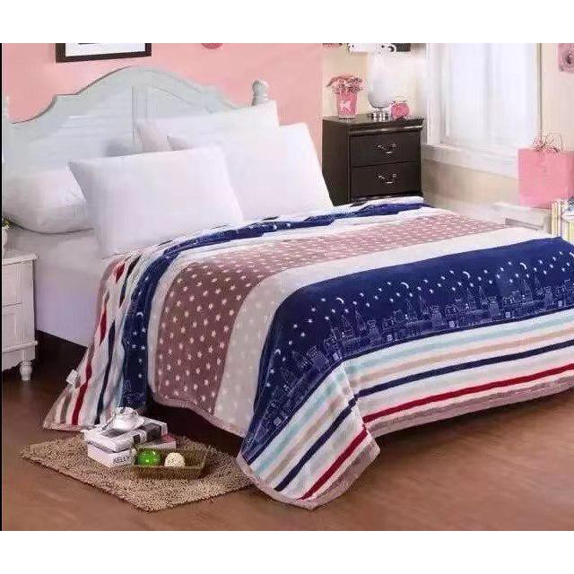 Selimut Bulu Halus Motif Dewasa  Aesthetic Atisashop Murah Berkualitas Lembut Uk135x190 New Arrival-Star Night
